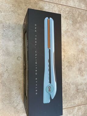 CHI Blue Mini Flat Iron - Compact Travel Hair Straightener new